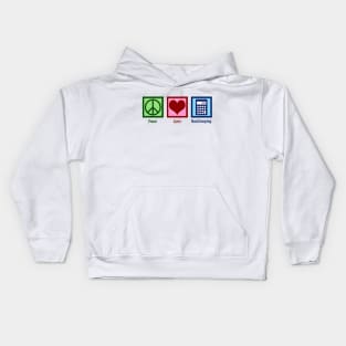 Peace Love Bookkeeping Kids Hoodie